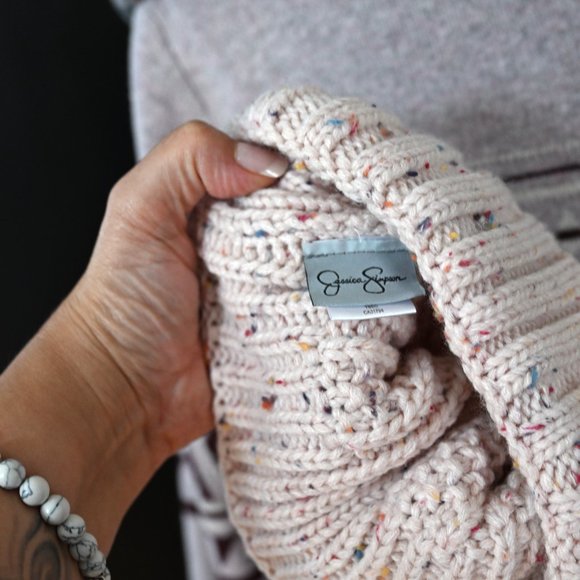 Jessica Simpson, tuque rose doux, taille OS femme - Picture 4 of 4